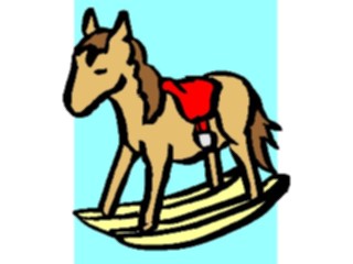 Sticker Custom Preview Image #072043 Holidays Christmas Trees Ornaments Rocking Horse