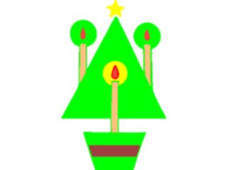 Sticker Custom Preview Image #072144 Holidays Christmas Trees Ornaments Tree Candles2