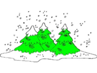 Sticker Custom Preview Image #072174 Holidays Christmas Trees Ornaments Treesin Snow