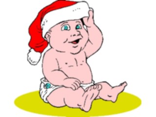 Sticker Custom Preview Image #072181 Holidays Christmas Winter Holiday Fun Baby Santa Hat