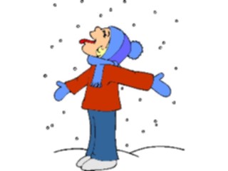 Sticker Custom Preview Image #072198 Holidays Christmas Winter Holiday Fun Catching Snowflakes1