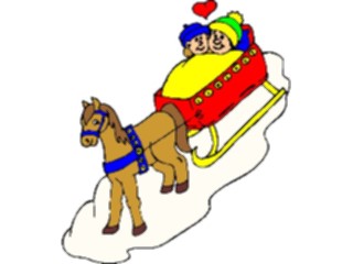 Sticker Custom Preview Image #072226 Holidays Christmas Winter Holiday Fun Horse Sleigh1