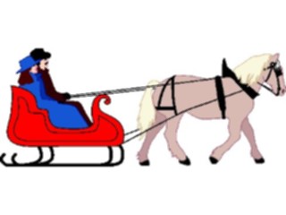 Sticker Custom Preview Image #072229 Holidays Christmas Winter Holiday Fun Horses Sleigh2