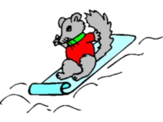 Sticker Custom Preview Image #072240 Holidays Christmas Winter Holiday Fun Mouse Sledding