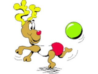 Sticker Custom Preview Image #072261 Holidays Christmas Winter Holiday Fun Reindeer Bouncing Ball