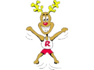 Sticker Custom Preview Image #072265 Holidays Christmas Winter Holiday Fun Reindeer Doing Aerobics1