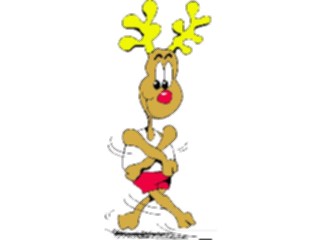 Sticker Custom Preview Image #072267 Holidays Christmas Winter Holiday Fun Reindeer Doing Aerobics3