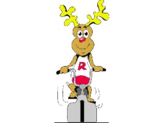 Sticker Custom Preview Image #072275 Holidays Christmas Winter Holiday Fun Reindeeron Exercise Bike1