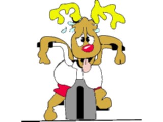 Sticker Custom Preview Image #072276 Holidays Christmas Winter Holiday Fun Reindeeron Exercise Bike2