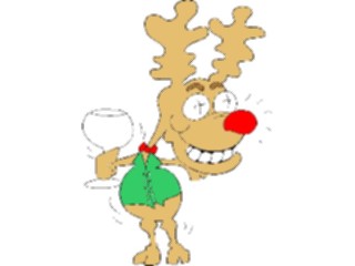 Sticker Custom Preview Image #072304 Holidays Christmas Winter Holiday Fun Reindeer Sloshed