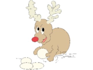 Sticker Custom Preview Image #072305 Holidays Christmas Winter Holiday Fun Reindeer Snowball Fight01