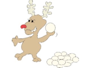 Sticker Custom Preview Image #072306 Holidays Christmas Winter Holiday Fun Reindeer Snowball Fight02