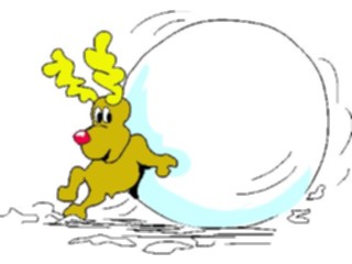 Sticker Custom Preview Image #072316 Holidays Christmas Winter Holiday Fun Reindeer Snowball Fight12