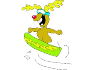 Sticker Custom Preview Image #072322 Holidays Christmas Winter Holiday Fun Reindeer Snowboarding1