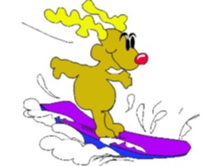 Sticker Custom Preview Image #072323 Holidays Christmas Winter Holiday Fun Reindeer Snowboarding2