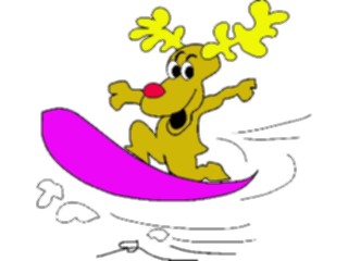 Sticker Custom Preview Image #072324 Holidays Christmas Winter Holiday Fun Reindeer Snowboarding3