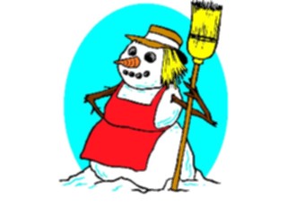 Sticker Custom Preview Image #072380 Holidays Christmas Winter Holiday Fun Snow Woman1