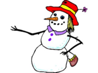 Sticker Custom Preview Image #072381 Holidays Christmas Winter Holiday Fun Snow Woman2