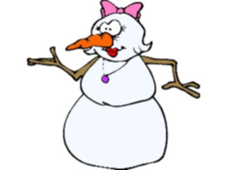 Sticker Custom Preview Image #072382 Holidays Christmas Winter Holiday Fun Snow Woman3