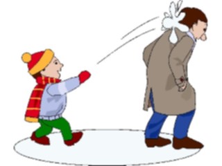 Sticker Custom Preview Image #072389 Holidays Christmas Winter Holiday Fun Snowball Fight6