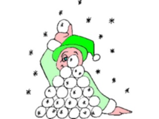 Sticker Custom Preview Image #072392 Holidays Christmas Winter Holiday Fun Snowball Fight9