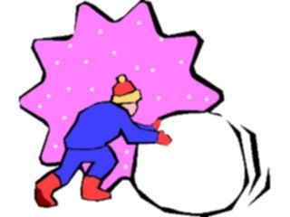 Sticker Custom Preview Image #072396 Holidays Christmas Winter Holiday Fun Snowball Rolling