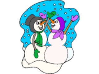 Sticker Custom Preview Image #072397 Holidays Christmas Winter Holiday Fun Snow Couple