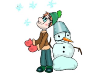 Sticker Custom Preview Image #072493 Holidays Christmas Winter Holiday Fun Snowman Boy3