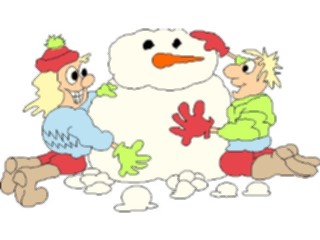 Sticker Custom Preview Image #072494 Holidays Christmas Winter Holiday Fun Snowman Building1