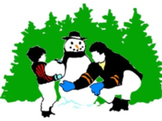 Sticker Custom Preview Image #072495 Holidays Christmas Winter Holiday Fun Snowman Building2