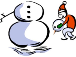 Sticker Custom Preview Image #072496 Holidays Christmas Winter Holiday Fun Snowman Building3