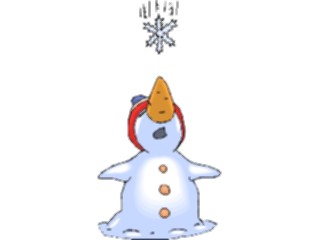 Sticker Custom Preview Image #072500 Holidays Christmas Winter Holiday Fun Snowman Catching Snowflake