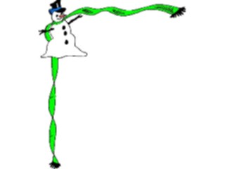 Sticker Custom Preview Image #072505 Holidays Christmas Winter Holiday Fun Snowman Corner1