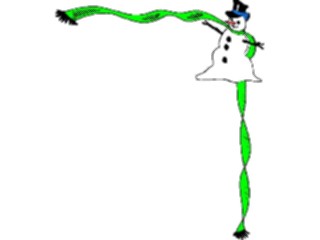 Sticker Custom Preview Image #072506 Holidays Christmas Winter Holiday Fun Snowman Corner2