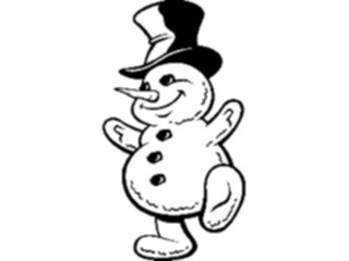 Sticker Custom Preview Image #072508 Holidays Christmas Winter Holiday Fun Snowman Dancing1