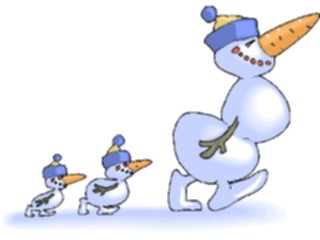 Sticker Custom Preview Image #072512 Holidays Christmas Winter Holiday Fun Snowman Family