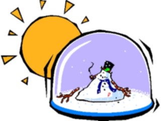 Sticker Custom Preview Image #072521 Holidays Christmas Winter Holiday Fun Snowman Globe Melting