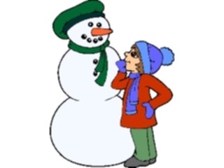 Sticker Custom Preview Image #072524 Holidays Christmas Winter Holiday Fun Snowman Kid