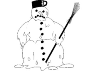 Sticker Custom Preview Image #072526 Holidays Christmas Winter Holiday Fun Snowman Melting1