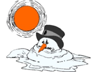 Sticker Custom Preview Image #072527 Holidays Christmas Winter Holiday Fun Snowman Melting2