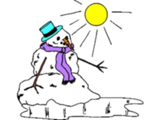 Sticker Custom Preview Image #072530 Holidays Christmas Winter Holiday Fun Snowman Melting5