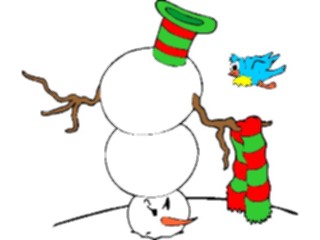 Sticker Custom Preview Image #072540 Holidays Christmas Winter Holiday Fun Snowman Upside Down