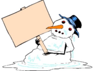 Sticker Custom Preview Image #072543 Holidays Christmas Winter Holiday Fun Snowmanwith Sign