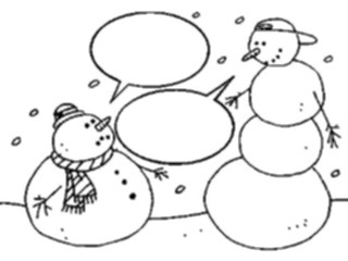 Sticker Custom Preview Image #072546 Holidays Christmas Winter Holiday Fun Snowmen Talking Cartoon
