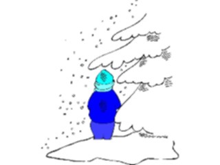 Sticker Custom Preview Image #072566 Holidays Christmas Winter Holiday Fun Watching Snow Fall3