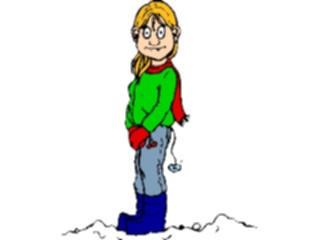 Sticker Custom Preview Image #072572 Holidays Christmas Winter Holiday Fun Womanin Snow