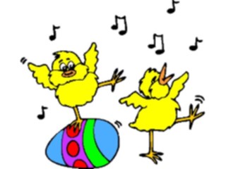 Sticker Custom Preview Image #072579 Holidays Easter Birds Dancing