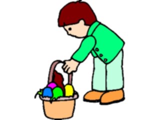 Sticker Custom Preview Image #072581 Holidays Easter Boy Easter Basket