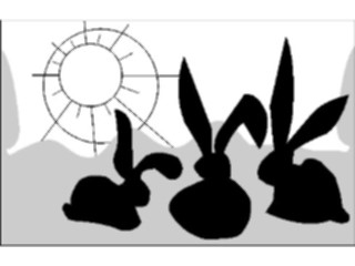 Sticker Custom Preview Image #072582 Holidays Easter Bunniesat Sunset