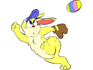 Sticker Custom Preview Image #072618 Holidays Easter Bunny Catching Egg